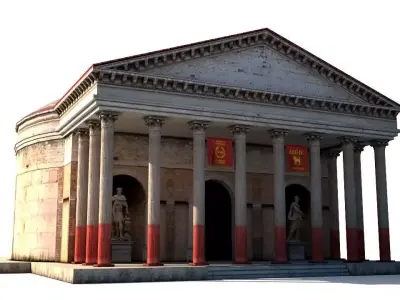 Ancient Rome Building Low-poly 3D model