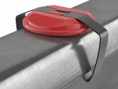 Railway Pyrotechnic Signal Mounted on Rail 3D model