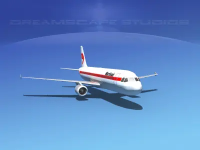 Airbus A320 LP Martinair Low-poly 3D model