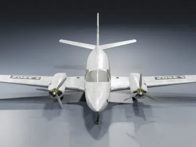 Aircraft police plane Low-poly 3D model