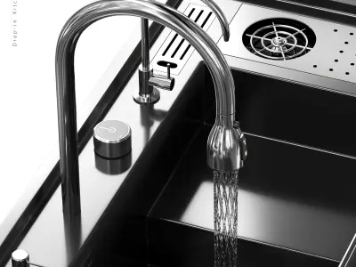 Drop-in Kitchen Sink 2 3D model