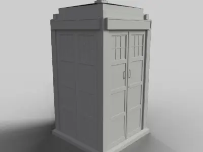 Dr Who Tenth Doctor TARDIS Free low-poly 3D model