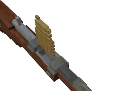 Gewehr 98 Minecraft gun Free low-poly 3D model