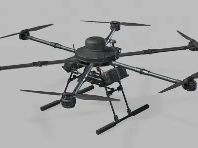 Vampire drone Baba Yaga SPP Low-poly 3D model