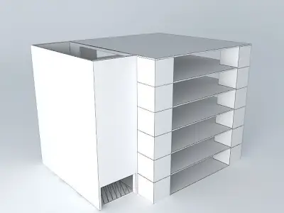 Parking stack of shelves Free 3D model