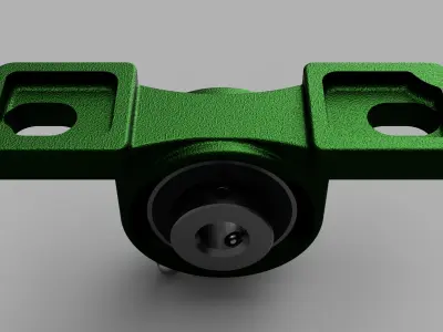 UPC 201 type 12mm Pillow Block Bearing 3D model