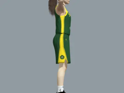 T-Pose Rigged Sue Bird Seattle Storm 3D model