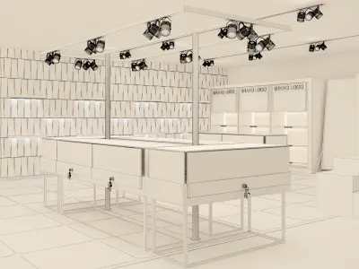 Fashion elements showroom 3D model