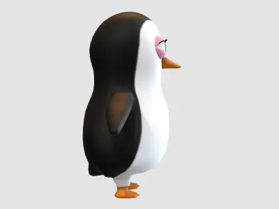 girly cartoon penguin 3D model
