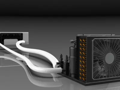 INDOOR - OUTDOOR AIR CONDITIONER DEVICE 3D model