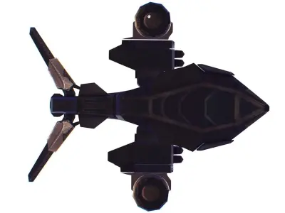 Low Poly 3d Model Flying Military Drone Low-poly 3D model