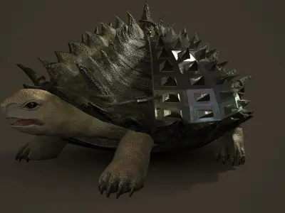 Stylized Armored tortoise - Tortashidze - Game Ready 3D model Low-poly 3D model