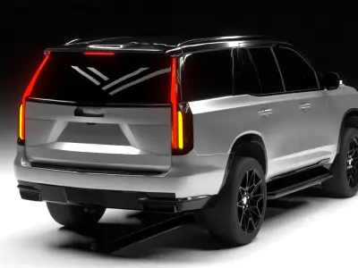 SUV car Low-poly 3D model