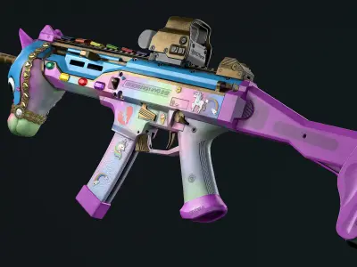 CZ Scorpion EVO 3 Unicorn Low-poly 3D model