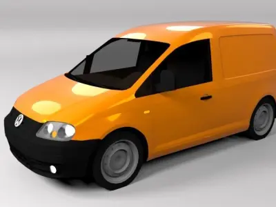 VW VOLKSWAGEN CADDY 2005 LOWPOLY Low-poly 3D model
