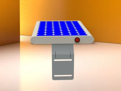 Solar street lights 3D model