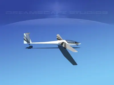 DG-400 15-Metre Motorglider V02 3D model