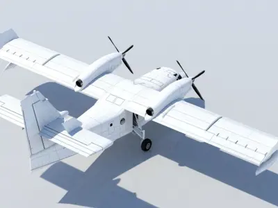 CL-415 Super Scooper 415 lowpoly static Low-poly 3D model