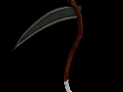 Scythe LowPoly sacrificial Free low-poly 3D model