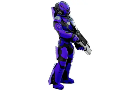 CYBORG SOLDIER RX-700  Rigged for Unreal Engine - Unity - MIXAMO 3D model