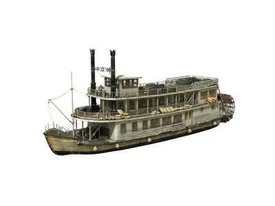 Steamboat riverboat 3D model
