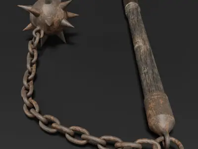 Medieval Mace Weapon 3D model