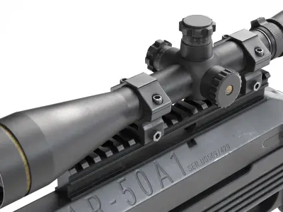 PBR ArmaLite AR-50A1 Low-poly 3D model