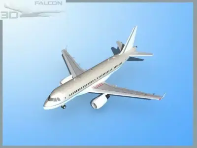 Falcon3D A319 Corporate 1 3D model