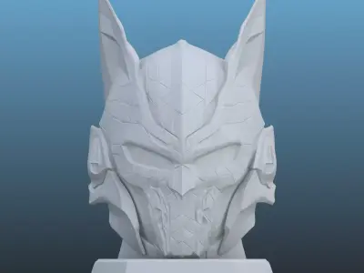 High-Detail Cybernetic Soldier Helmet PM-101 3D print model
