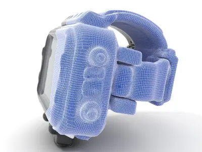 Tactical Smartwatch Model Pack featuring Rugged Design Low-poly 3D model