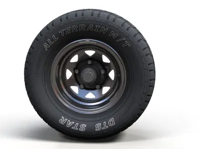 OffRoad vintage wheel 3D model