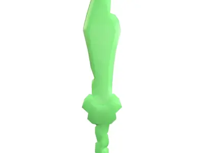 Shield and Sword -- hand painted  Low-poly 3D model