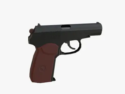 Makarov  Low-poly Low-poly 3D model