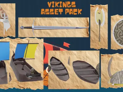 Viking Asset Pack - Game-Ready PBR Collection Low-poly 3D model