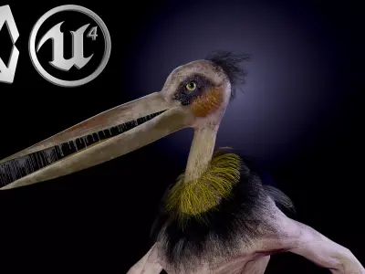 Bird mutant Low-poly 3D model