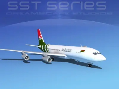 Boeing 707-320 SS Air Seychelles 3D model
