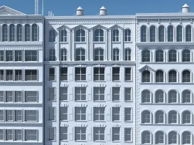 Commercial Building Facade 14 3D model