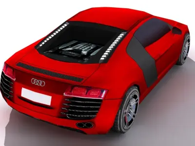Audi R8 Low Poly Free low-poly 3D model