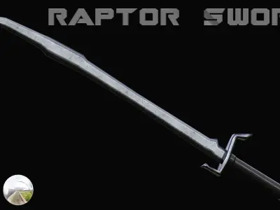 Raptor Sword Low-poly 3D model