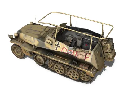 SD KFZ 250 3 - Half-track command variant 3D model
