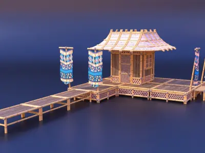 Tribe Modular Asset Pack Low-poly 3D model