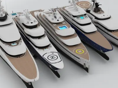 Collection Yacht Bay Five 3D model