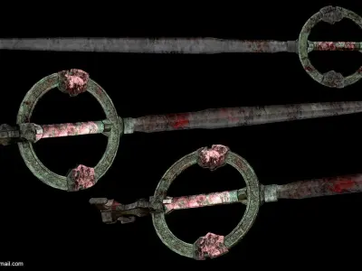 Circular Sword Low-poly 3D model