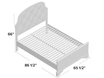 Kyrece Upholstered Standard Bed Free 3D model