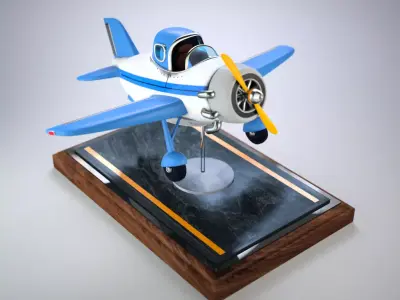 Airplane Cartoon Toy 3D model