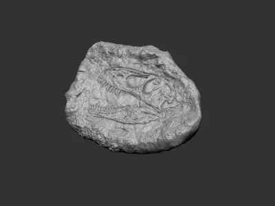 Tyranosaur Mineral Fossile - Rex Realistic Printable 3D print model