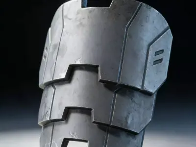Segmented Pauldron shoulder-Halo 3D model