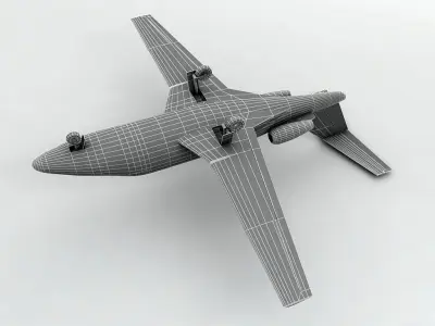 Eclipse 500 Aircraft Low-poly 3D model