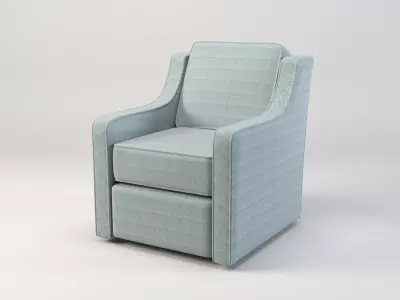 Upholstered Swivel Armchair Free low-poly 3D model