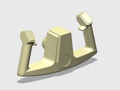 Aircraft control yoke for flight simulator 3D print model